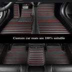 Striped Pu Leather Customized 5D Car Floor Mat for Alfa Romeo Giulia 2015-2021 Stelvio 2016-2021 Interior Accessories Carpet