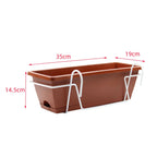 Hanging Flower Pot Garden Plant Holder Box Plant Pot Railing Balcony Planter for Yard Flowerpot Deck Porch Hanger Entrance Decor