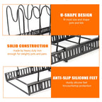 Adjustable Cookware Storage Rack Kitchen Accessories Pan Pot Storage Organizer Multi-Functional Dish Bowl Drying Shelf