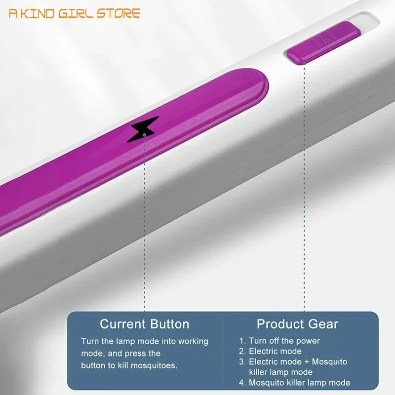 10LED Trap Mosquito Killer Lamp Electric Flies Swatter USB Rechargeable Summer Mosquito Trap Racket Anti Insect Bug Zapper 3000V