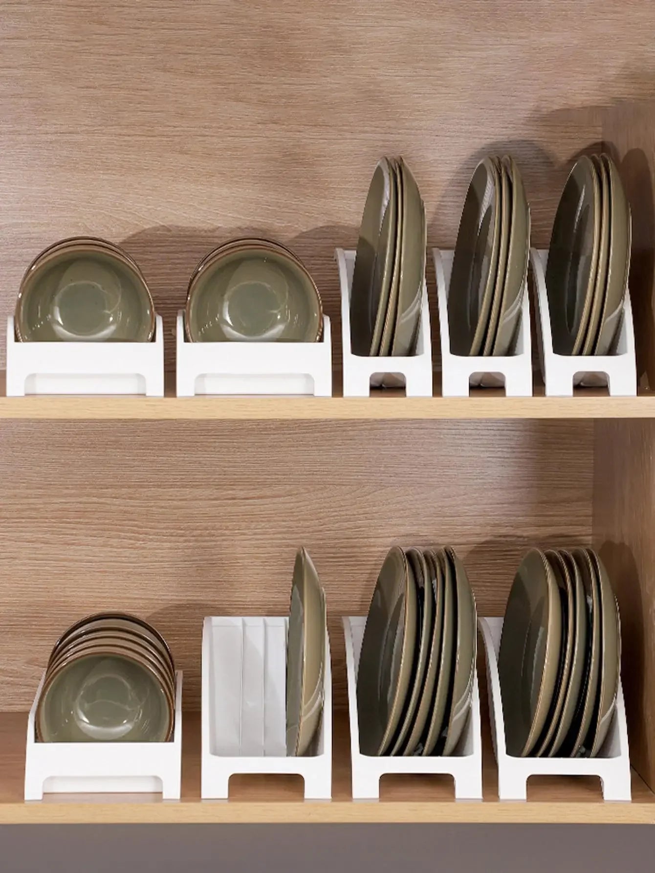 1PC Carbon steel Cabinet Shelves Plates and Dishes Storage Rack Bowl Cup Rack Multifunctional Organizer Kitchen Supplies Holder