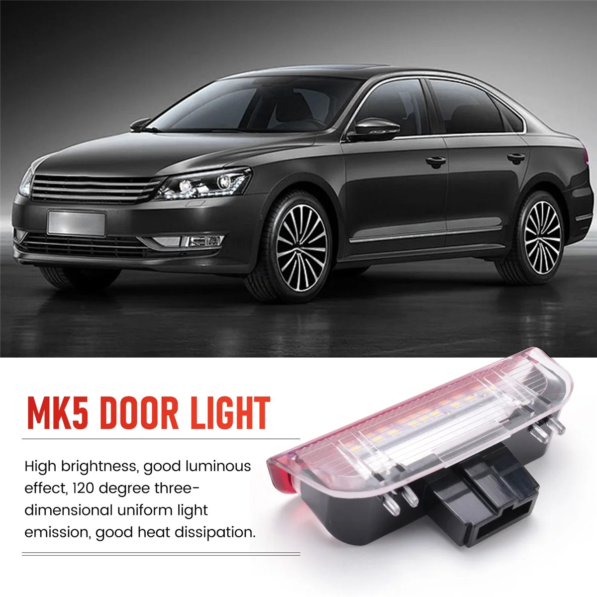 4Pcs Car LED Door Warning Light Welcome Projector for Golf 6 7 Jetta MK5 MK6 Passat B6 B7 CC TIGUAN Scirocco