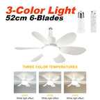 40W Ceiling Fan Lamp RGB Dimmable Ceiling Fanlight Stepless Dimming E2
