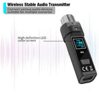 Dynamic Microphone Wireless UHF Converter XLR Wireless Microphone System Transmitter and Mic Receiver for Audio Mixer Guitar