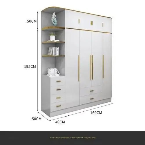 White Gold Wardrobe Designer Clothes Waterproof Children Wardrobe Organizers Nordic Vestidor De Armario Abiertos Hotel Furniture