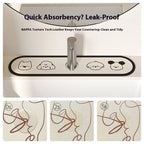 Kitchen Faucet Draining Mat, Bathroom Sink Countertop Absorbent Mat, Diatom Mud, Washable-free, Mold-resistant, Quick-dry Mat