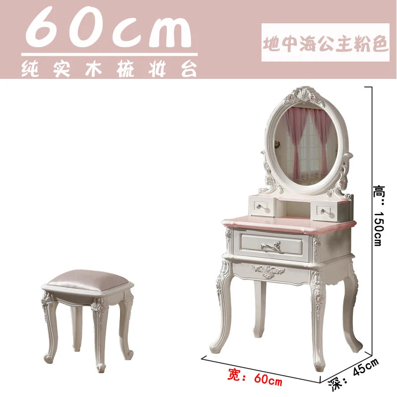 Indoor furniture Dresser Small 40/45/50/60cm Home Girls Bedroom Mini Narrow European Princess Powder Makeup Table