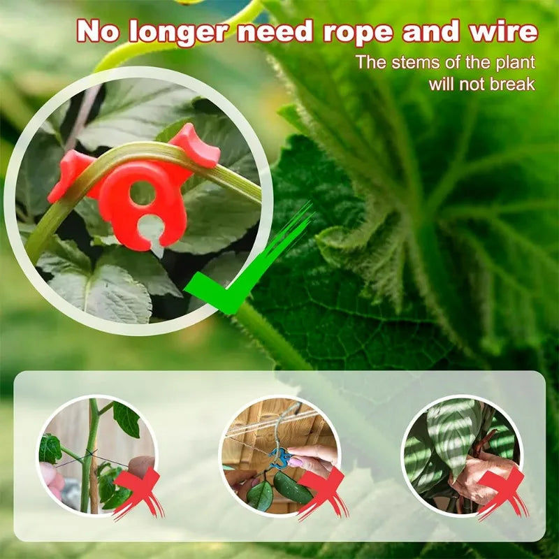 100/10Pcs Plant Clamp Bending Device Flower Vine Branches Plant Stem Training Clips Plant Growth Bender Control Support Clamps
