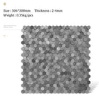 Luxury Metal Stainless Steel Wall Mosaic 3D Bathroom Mosaic Tile Aluminum Hexagon Mosaic Background Wall Sticker Self-adhesive