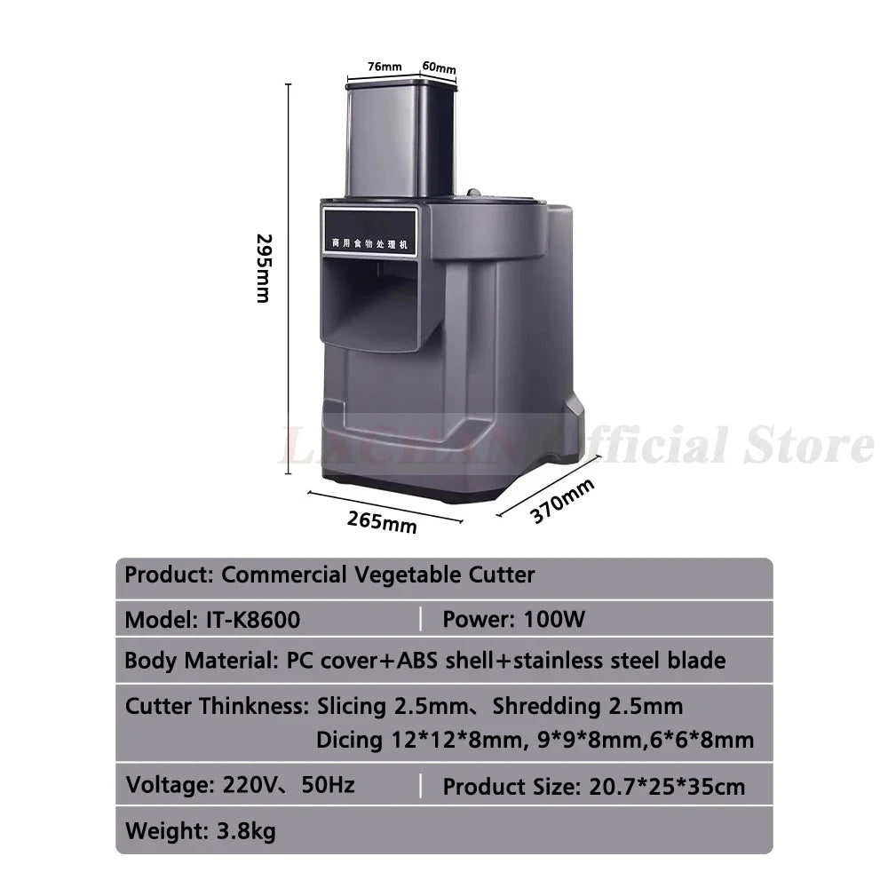 HomeWise K8600 Electric Vegetable Cutter Slicing Shredding Dicing Maker Food Processor with 3 Blade Multifunctional Cutter