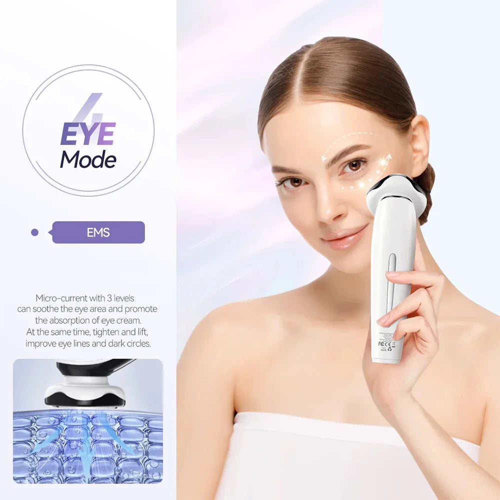 ANLAN EMS Facial Massager Face Lifting LED Photon Deep Cleaning Eye Skin Wrinkle Removing Heat Vibration Skincare Beauty Device