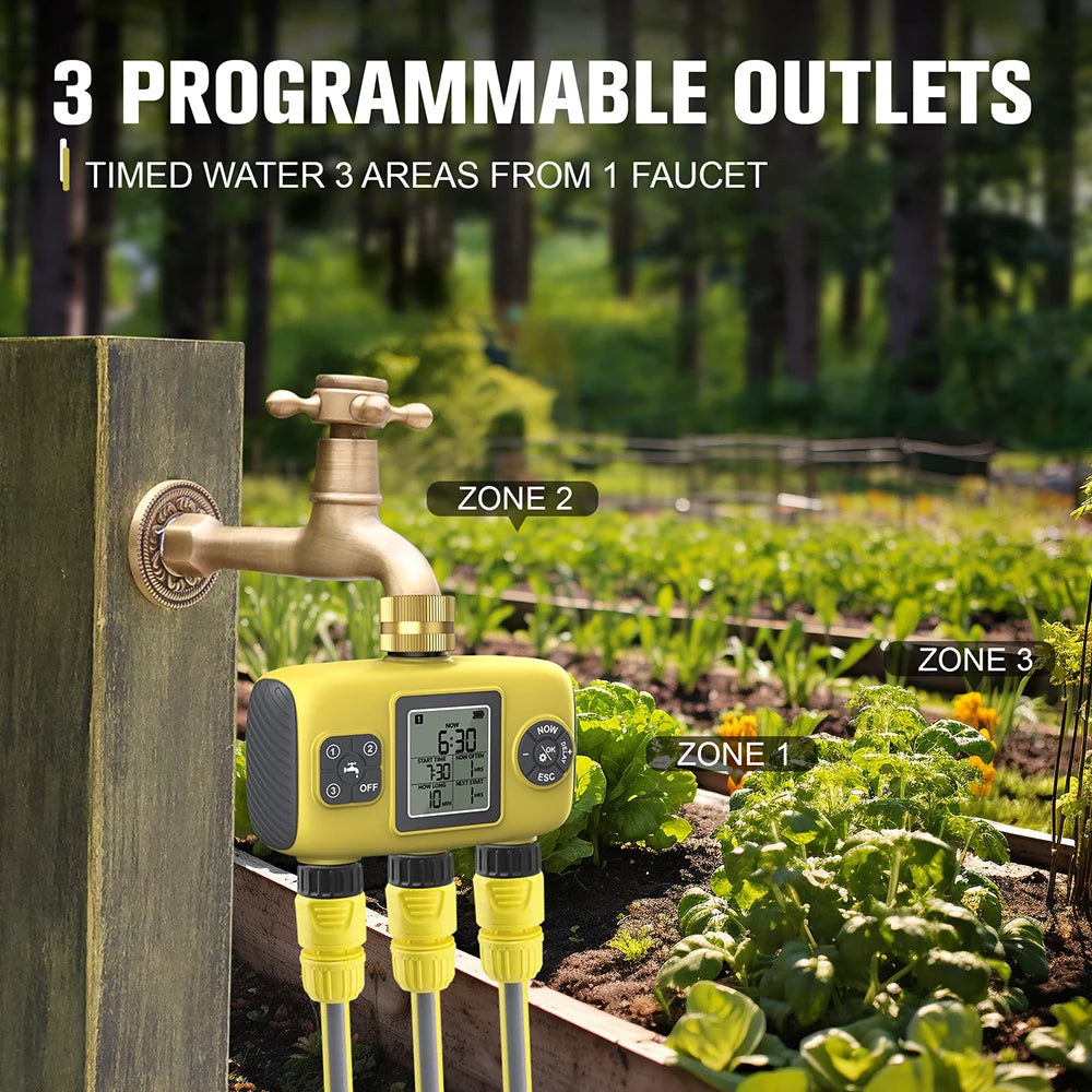 New Smart Outdoor Water Timer - Touch Screen Control