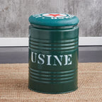 Paint Bucket Stool, Iron Art, Creative Storage Seat, Commercial Retro Low Stool, Bars, Shopping Malls Oil