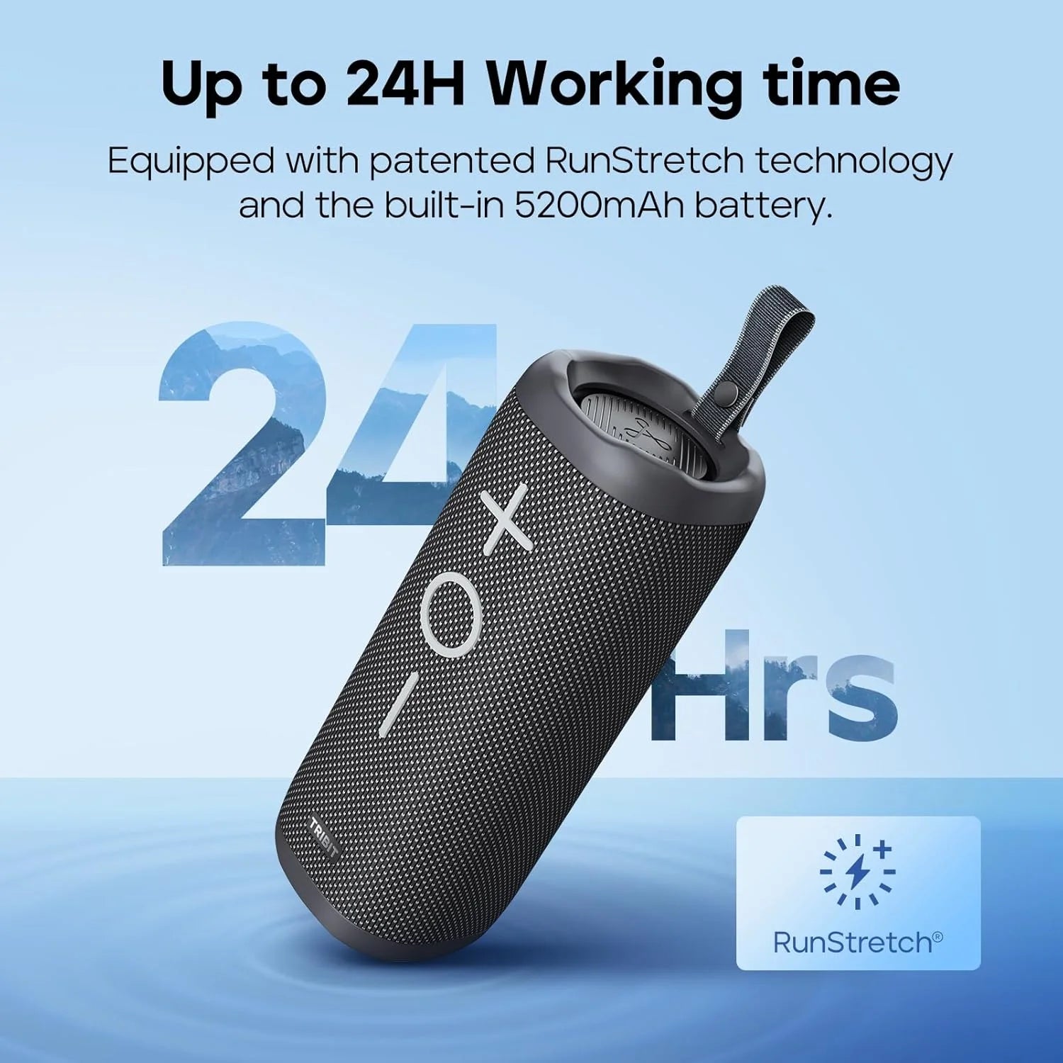 TRIBIT StormBox 2 Portable Bluetooth Speaker 34W Powerful Sound IPX7 Waterproof Wireless Speaker 24-Hour Playtime for Camping An