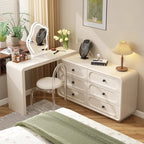 European Cream Dressing Table Storage Light Luxury Desgin Console Vanity Table Modern Drawers Penteadeira Postmodern Furniture