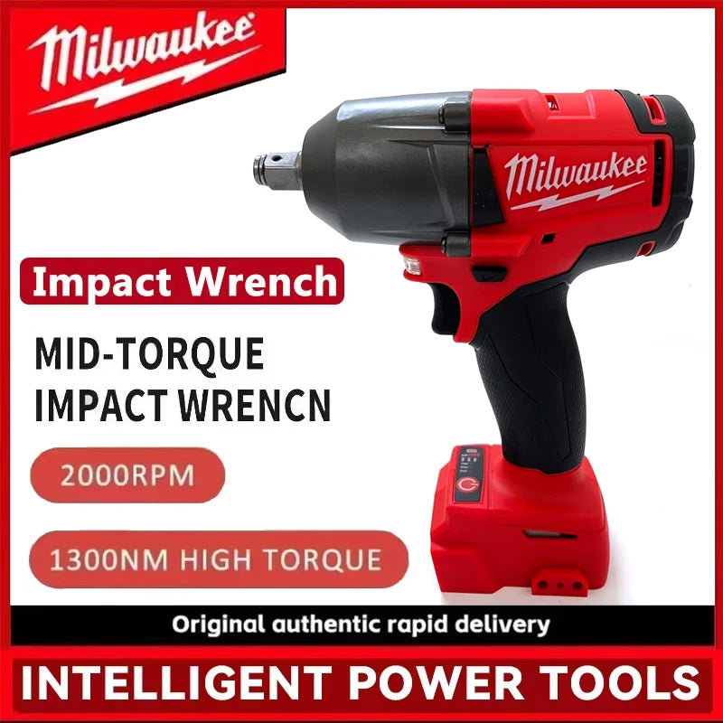 Milwaukee 1300NM Cordless Electric WrenchLarge Torque Brushless Impact Wrench Car Truck Repair Power ToolsFor 18V Battery