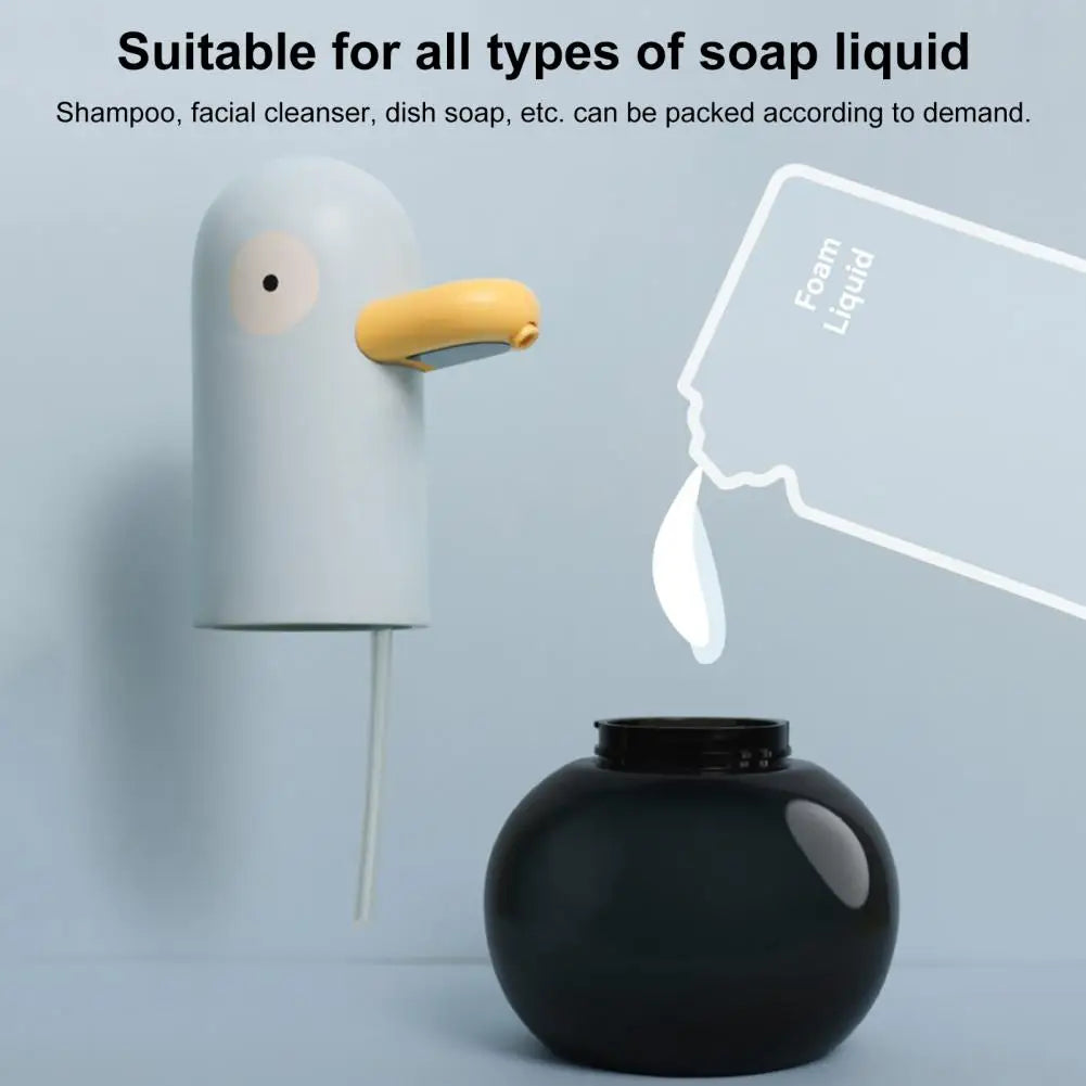 Automatic Induction Foam Soap Dispenser Contactless Duck Shape Soap Dispenser 400ml High-Precision Sensor Soap Dispenser
