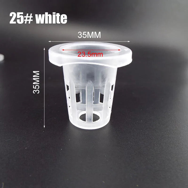 50pcs Hydroponic Soilless Mesh Net basket Plant veg Grow Nursery Cup Pot Sponge tray Aeroponic Veg Planter Clone Colonization q1