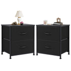 JHK Nightstand with 2 Fabric Drawers, Bedside Storage Cabinet for Bedroom, Closet Chest Organizer Table | AlluCanFind