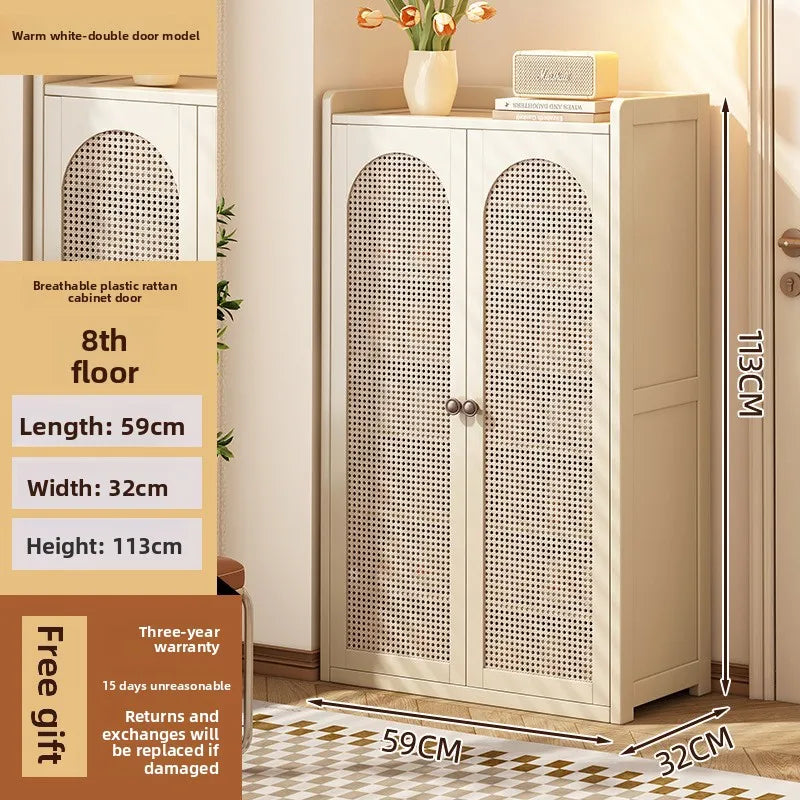 shoe cabinet multi-layer dust shoe rack large capacity double door shoe storage rack