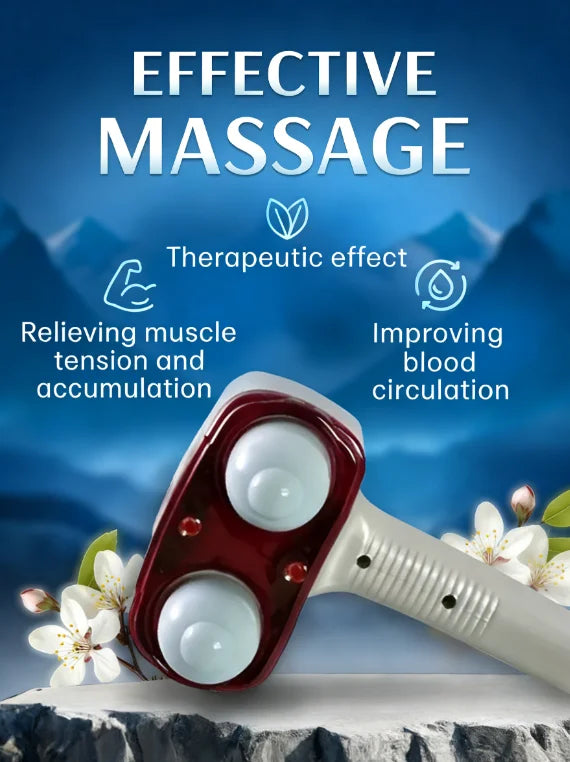 Electric massager with infrared lamp, suitable for neck, shoulder, joint and full-body massage