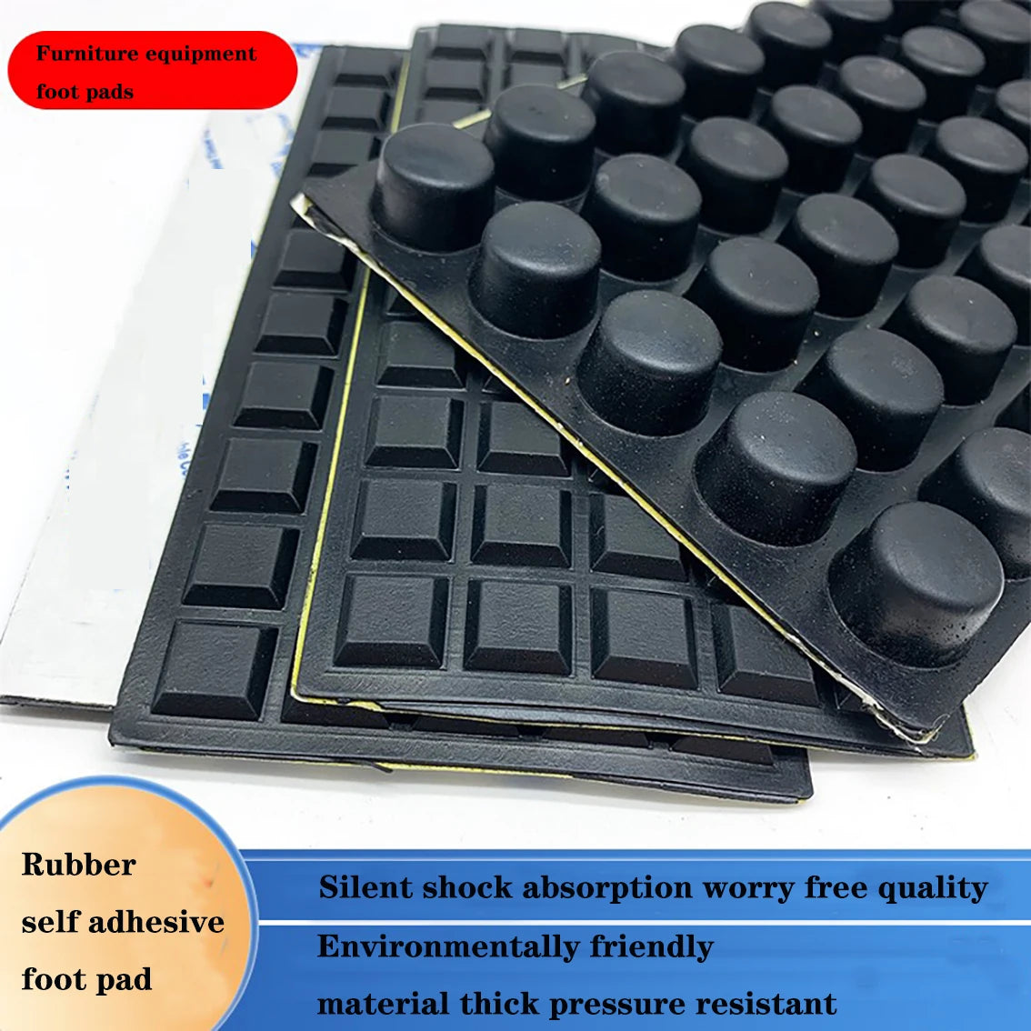 1-100Pcs Rubber Feet Self-adhesive Furniture Pads Protectors Shock Absorber Feet Pad  Laptop Speakers Appliances Protect Mats