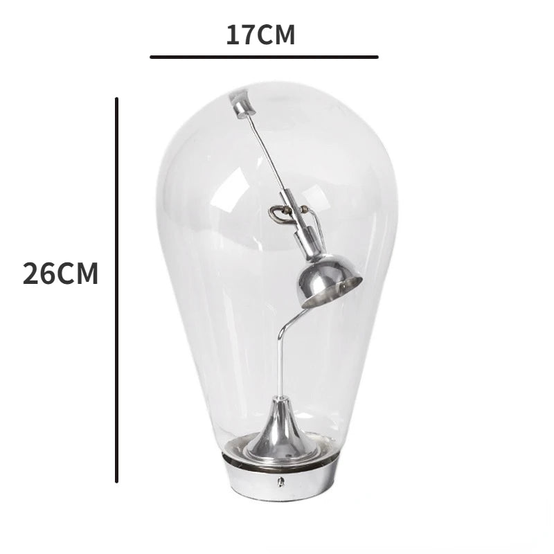 2024 Retro Industrial Style Light Luxury Living Room  Study Bedroom Bedside Touch Magnet Glass Creative Decorative Desk Lamp