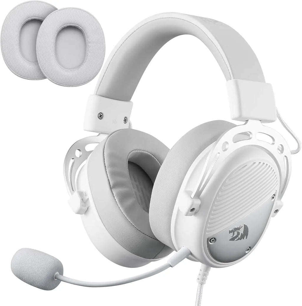 Redragon H730 USB Wired Gaming 53mm Drivers, 360° Spatial Sound, Detachable Noise-Canceling Microphone Headset