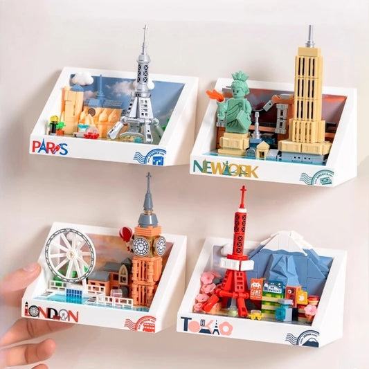 New York Magnetic Refrigerator Magnet Building Blocks Accessories London Landmark Building Paris Small Particle Model Toy Gift