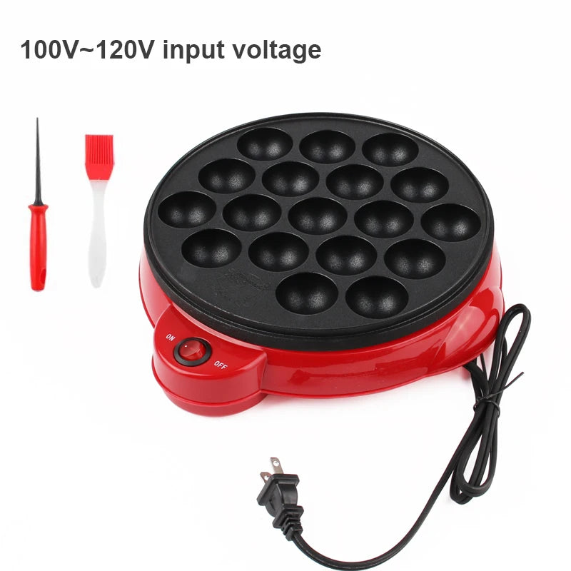 110V/220V Chibi Maruko Baking Machine Electric Takoyaki Maker Donut Octopus Ball 18 Holes Grill Pan Professional Cooking Tools