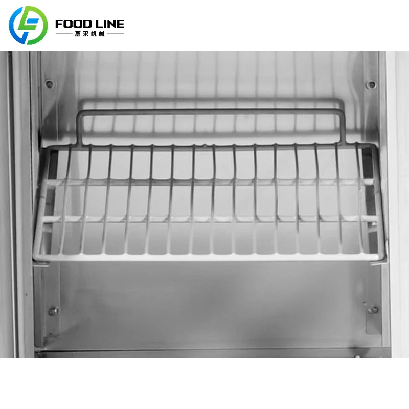 China Factory Commercial Kitchen Stainless Steel 2 Doors Display Refrigerator for Beverage Storage