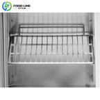 China Factory Commercial Kitchen Stainless Steel 2 Doors Display Refrigerator for Beverage Storage