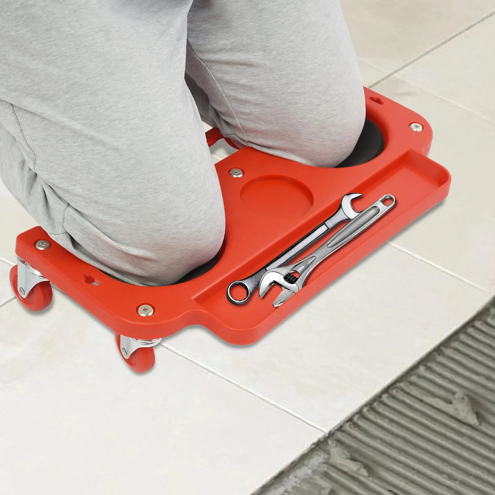 Kneepad with Universal Wheels for Auto Repair Multifunctional Knee-pads Workers' Tools Repair Tools