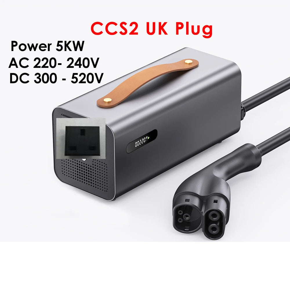 CSSBOON V2L Discharger Gun for Tesla Model 3 Y X S Car Inverter NACS CCS2 AC 110V-120V Portable Power Conversion Socket