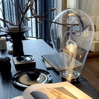 2024 Retro Industrial Style Light Luxury Living Room  Study Bedroom Bedside Touch Magnet Glass Creative Decorative Desk Lamp