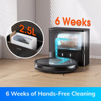 ILIFE V9Pro Robot Vacuum, Self-Emptying, 3000Pa Strong Suction, Gyro Navigation, Schedule, App/Alexa Control, for Pet Hair
