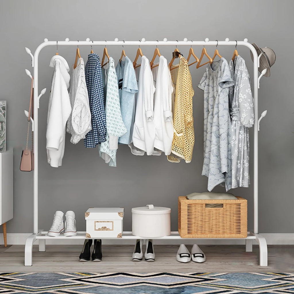 Clothes Rack Nightstand Coat Rack Storage Bedroom Clothes Stand Organizer Night Table Storage Shelf Clothing Racks Household