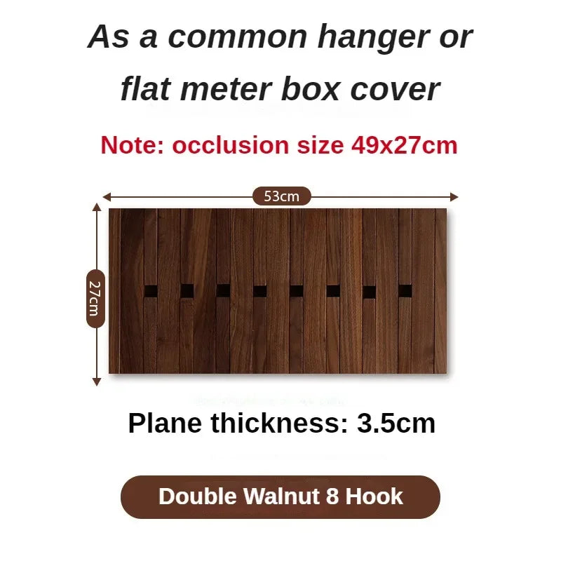 Solid Wood Wall Coat Racks Electric Meter Box Occlusion Clothes Racks for Wall Clothes Luxury Coats Hanger for Living Room