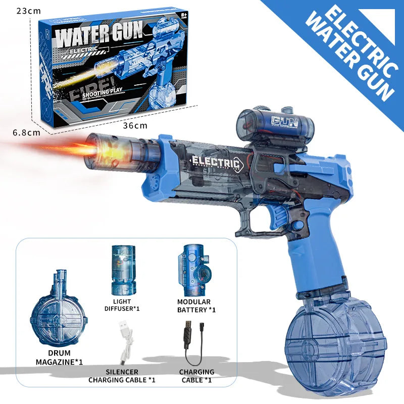 Children High Pressure Electric Water Gun Toys Summer Outdoor Beach Pool Garden Fight Games Kids Automatic Bursts Watergun Gifts