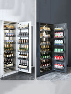 6 Layers Kitchen High Cabinet Storage Rack Snack Cabinet Kitchen Hidden Storage Cabinet Pull Out Basket Organization Furniture