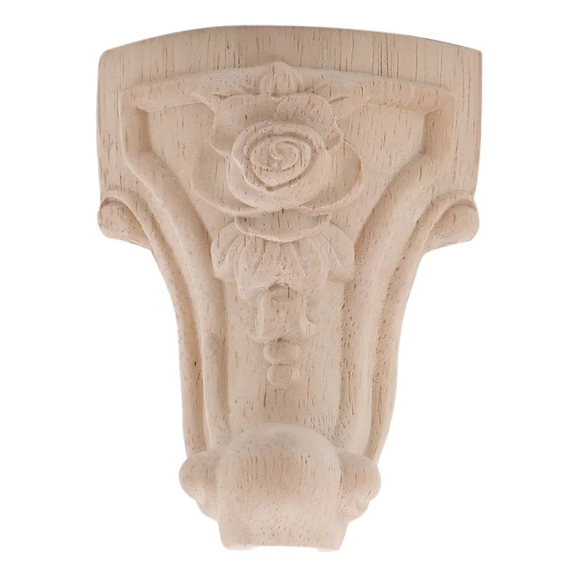 4pcs European Style Solid Wood Carved Furniture Foot Legs TV Cabinet Seat Feets Vintage Home Decor Decoration Accessories