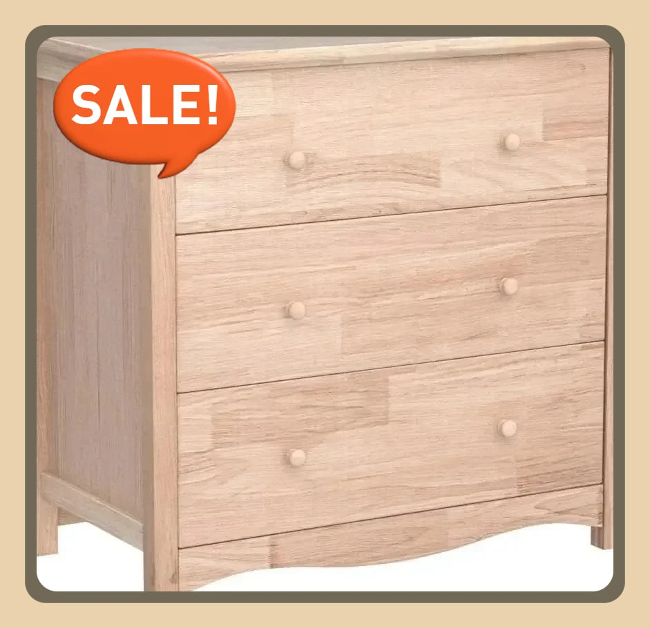 3 Drawer Dresser with Spacious Storage Natural Solid Wood Dresser, Farmhouse Dresser for Bedroom bedroom furniture