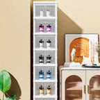 Shoe box for shoe storage 6 Layers Shoes Box Foldable Transparent Sneaker Storage Living Room Stackable free combination rack