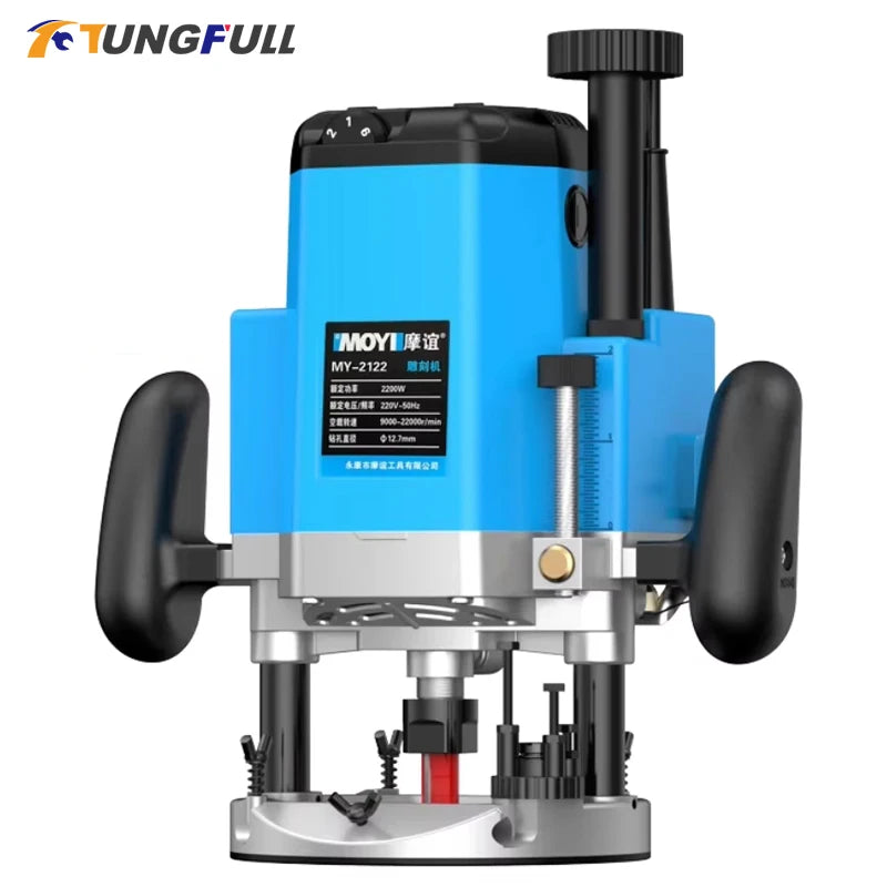 2200W Electric Trimmer Wood Milling Trimming Engraving Slotting Machine Power Carpentry Tool Trimming Machine Router Tool