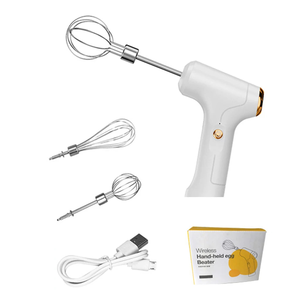 Electric Mixer Mini Electric Whisk with One-Touch Speed Control Stainless Steel Egg Whisk for Kitchen for Baking & Cooking Tools