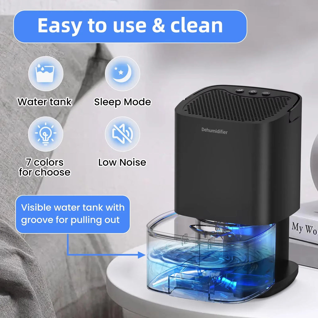 Smart Air Purifier Portable Dehumidifier Home Office and RV Eliminate
