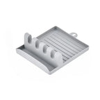 Multifunctional Kitchen Worktop Organiser: Spatula and Lid Holder, Ladle Rest and Chopstick Holder, Cabinet Shelf – 1-Piece Set