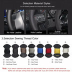 Braid Genuine Leather Car Steering Wheel Cover  for Volkswagen VW Golf R MK7 Golf 7 GTI VW Polo Scirocco 14-16 DIY Car Interior