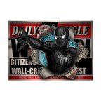 Marvel  Funny Spiderman Poster And Print HE'S  BACK Canvas Painting Comic Wall Art Living Room Home Decoration Gift