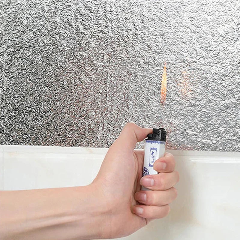 Oil-Proof Waterproof Kitchen Stickers Self Adhesive Fireproof Dehumidification Mildew-Proof Sticker For Furniture Kitchen Gadget